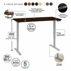 Coupon 🌟 Sit & Stand Desks Bush Business Furniture Move 80 Series 23''-49'' Adjustable Standing Desk, Harvest Cherry (HAT4824CSBK) 😍 -Desk Riser Store unnamed file 2265