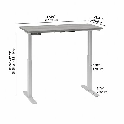 Deals 🤩 Sit & Stand Desks Bush Business Furniture Move 60 27"-48" Adjustable Standing Desk, Platinum Gray/Cool Gray Metallic (M6S4824PGSK) ✔️ 7 Deals 🤩 Sit & Stand Desks Bush Business Furniture Move 60 27"-48" Adjustable Standing Desk, Platinum Gray/Cool Gray Metallic (M6S4824PGSK) ✔️ - Image 5
