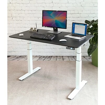 Best Pirce ❤️ Sit & Stand Desks Seville Classics AIRLIFT Electric Standing Desk, White With Black Top (OFFK65819) 🥰 3 Best Pirce ❤️ Sit & Stand Desks Seville Classics AIRLIFT Electric Standing Desk, White With Black Top (OFFK65819) 🥰
