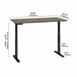 Hot Sale ✔️ Sit & Stand Desks Bush Business Furniture Move 60 Series 27"-48" Adjustable Standing Desk, Modern Hickory/Black (M6S6030MHBK) 🧨 -Desk Riser Store unnamed file 2320