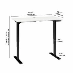 Discount ✨ Sit & Stand Desks Bush Business Furniture Move 80 Series 23''-49'' Adjustable Standing Desk, White (HAT4824WHBK) 👍 -Desk Riser Store unnamed file 2328