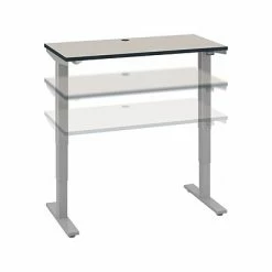 Coupon 🥰 Sit & Stand Desks Bush Business Furniture Move 40 Series 28"-48'' Adjustable Standing Desk, White Spectrum/Cool Gray Metallic (M4S4830WPSK) ⭐