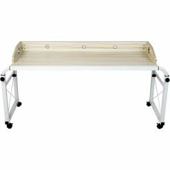 Flash Sale 🌟 Sit & Stand Desks Mind Reader 27"-39" Adjustable Desk, White/Brown (ROLLDESK-WHT) 🥰