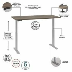 Budget 🎉 Sit & Stand Desks Bush Business Furniture Move 60 Series 27"-48" Adjustable Standing Desk, Modern Hickory/Cool Gray Metallic (M6S6030MHSK) 🎉 -Desk Riser Store unnamed file 2394