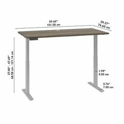 Budget 🎉 Sit & Stand Desks Bush Business Furniture Move 60 Series 27"-48" Adjustable Standing Desk, Modern Hickory/Cool Gray Metallic (M6S6030MHSK) 🎉 -Desk Riser Store unnamed file 2396