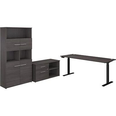 Best Sale โจ Sit & Stand Desks Bush Business Furniture Office 500 27"-47" Adjustable Desk With Storage And Bookcase, Storm Gray (OF5006SGSU) ๐ 3 Best Sale โจ Sit & Stand Desks Bush Business Furniture Office 500 27"-47" Adjustable Desk With Storage And Bookcase, Storm Gray (OF5006SGSU) ๐