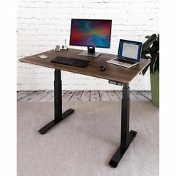 Cheap 🎉 Sit & Stand Desks Seville Classics AIRLIFT 26"-51"H Metal Electric Standing Desk, Black With Walnut Top (OFFK65826) ✔️ -Desk Riser Store unnamed file 2458