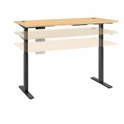 Cheapest ⭐ Sit & Stand Desks Bush Business Furniture Move 60 Series 27''-47'' Adjustable Standing Desk, Natural Maple (M6S7230ACBK) 😉