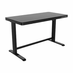 Deals 🔥 Sit & Stand Desks Poppin The-Work-Happy-From-Home 28"-48" Glass Adjustable Height Desk, Black (108004) ✨ -Desk Riser Store unnamed file 2499