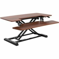 Cheap 😉 Sit & Stand Desks Flexispot AlcoveRiser 35" Adjustable Desk Riser, Mahogany (M7MN) 🎁