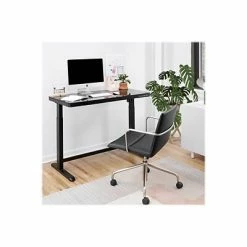Deals 🔥 Sit & Stand Desks Poppin The-Work-Happy-From-Home 28"-48" Glass Adjustable Height Desk, Black (108004) ✨ -Desk Riser Store unnamed file 2503