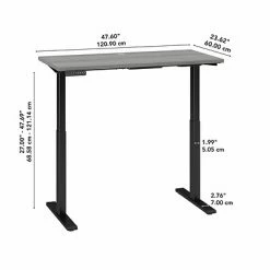 Discount 🎁 Sit & Stand Desks Bush Business Furniture Move 60 Series 27"-48" Adjustable Standing Desk, Platinum Gray/Black Powder 🧥 Coat (M6S4824PGBK) 😍 -Desk Riser Store unnamed file 2539