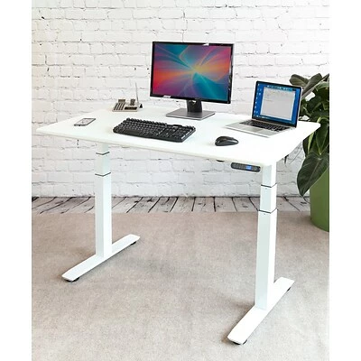 Brand new ๐ Sit & Stand Desks Seville Classics AIRLIFT 26"-51"H Metal Electric Standing Desk, White With White Top (OFFK65823) โจ 5 Brand new ๐ Sit & Stand Desks Seville Classics AIRLIFT 26"-51"H Metal Electric Standing Desk, White With White Top (OFFK65823) โจ - Image 3
