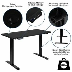 Top 10 ⭐ Sit & Stand Desks Flash Furniture Electric 27"H - 44"H Adjustable Standing Desk With Black Mesh Executive Office Chair, Black (BLN20460001BK) ✨ 15 Top 10 ⭐ Sit & Stand Desks Flash Furniture Electric 27"H - 44"H Adjustable Standing Desk With Black Mesh Executive Office Chair, Black (BLN20460001BK) ✨ -Desk Riser Store unnamed file 2565