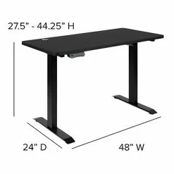 Top 10 ⭐ Sit & Stand Desks Flash Furniture Electric 27"H - 44"H Adjustable Standing Desk With Black Mesh Executive Office Chair, Black (BLN20460001BK) ✨ 17 Top 10 ⭐ Sit & Stand Desks Flash Furniture Electric 27"H - 44"H Adjustable Standing Desk With Black Mesh Executive Office Chair, Black (BLN20460001BK) ✨ -Desk Riser Store unnamed file 2567
