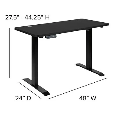 Top 10 ⭐ Sit & Stand Desks Flash Furniture Electric 27"H - 44"H Adjustable Standing Desk With Black Mesh Executive Office Chair, Black (BLN20460001BK) ✨ 9 Top 10 ⭐ Sit & Stand Desks Flash Furniture Electric 27"H - 44"H Adjustable Standing Desk With Black Mesh Executive Office Chair, Black (BLN20460001BK) ✨ - Image 7