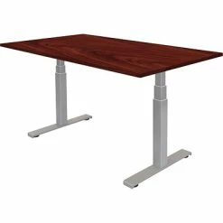 Best deal 🔥 Sit & Stand Desks Fellowes Cambio 24.75"-50.25"H Adjustable Standing Desk, Mahogany (9788902MHGNY) 👏
