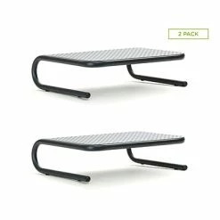 Best deal 👍 Monitor Mounts & Stands Mind Reader Metal Monitor Stand, Monitor Riser For Computer, Laptop, Desk, IMac, 2/Pack, Black (2METMONST-BLK) 👏