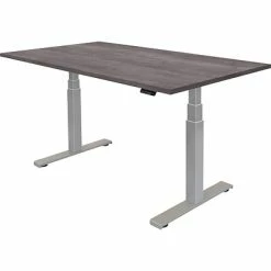 Hot Sale 😉 Sit & Stand Desks Fellowes Cambio 24.75"-50.25"H Adjustable Standing Desk, Gray Ash (9789201) 🌟