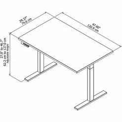 Outlet ⭐ Sit & Stand Desks Bush Business Furniture Move 60 Series 27''-47'' Adjustable Standing Desk, Natural Maple (M6S4830ACBK) 😀 -Desk Riser Store unnamed file 2587
