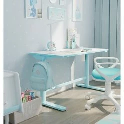 Deals 😉 Office Desks Hanover 22"- 35" Stand Or Sit Adjustable Electric Desk For Children For School And Crafts, Electric Blue, HCR001DSK-BLU 👍 -Desk Riser Store unnamed file 2617