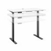Flash Sale 💯 Sit & Stand Desks Bush Business Furniture Move 60 Series 27''-47'' Adjustable Standing Desk, White (M6S4830WHBK) ⭐