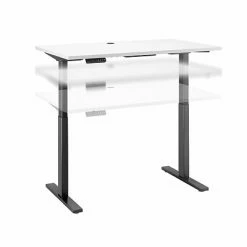 Flash Sale 💯 Sit & Stand Desks Bush Business Furniture Move 60 Series 27''-47'' Adjustable Standing Desk, White (M6S4830WHBK) ⭐