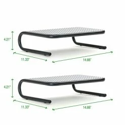 Best deal 👍 Monitor Mounts & Stands Mind Reader Metal Monitor Stand, Monitor Riser For Computer, Laptop, Desk, IMac, 2/Pack, Black (2METMONST-BLK) 👏 -Desk Riser Store unnamed file 264