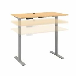 Deals 😉 Sit & Stand Desks Bush Business Furniture Move 60 Series 27''-47'' Adjustable Standing Desk, Natural Maple (M6S4830ACSK) 😀