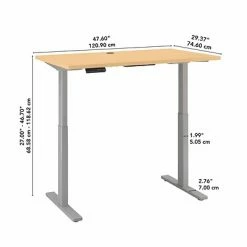 Deals 😉 Sit & Stand Desks Bush Business Furniture Move 60 Series 27''-47'' Adjustable Standing Desk, Natural Maple (M6S4830ACSK) 😀 -Desk Riser Store unnamed file 2691
