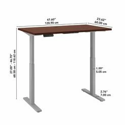 Budget 😍 Sit & Stand Desks Bush Business Furniture Move 60 Series 27''-47'' Adjustable Standing Desk, Harvest Cherry (M6S4824CSSK) 🧨 -Desk Riser Store unnamed file 2709