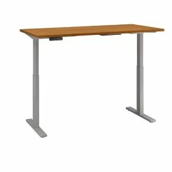 Hot Sale ⌛ Sit & Stand Desks Bush Business Furniture Move 60 Series 60"W Height Adjustable Standing Desk, Natural Cherry (M6S6024NCSK) 🤩 -Desk Riser Store unnamed file 2716