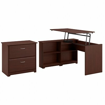 Hot Sale ๐ฏ Sit & Stand Desks Bush Furniture Cabot 36"-42"H 3 Position Sit To Stand Corner Bookshelf Desk With Lateral File Cabinet, Harvest Cherry(CAB056HVC) ๐ 3 Hot Sale ๐ฏ Sit & Stand Desks Bush Furniture Cabot 36"-42"H 3 Position Sit To Stand Corner Bookshelf Desk With Lateral File Cabinet, Harvest Cherry(CAB056HVC) ๐