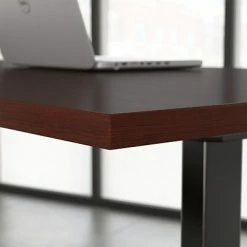 New 🥰 Sit & Stand Desks Bush Business Furniture Move 60 Series 27''-47'' Adjustable Standing Desk, Harvest Cherry (M6S4824CSBK) 😀 -Desk Riser Store unnamed file 2759