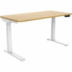 Best Pirce ❤️ Office Desks Hanover 24"- 49" Sit Or Stand Assembled Electric Desk With Adjustable And Programmable Heights, Natural, HSD0421-NAT 😉 -Desk Riser Store unnamed file 2771