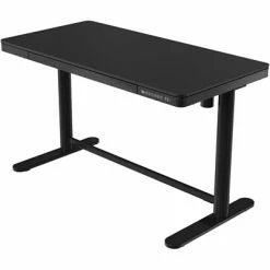 Coupon 😉 Office Desks Hanover 28"- 47" Adjustable Sit Or Stand Electric Desk With Drawer, Charging Ports, Black, HSD0422-BLK ✨
