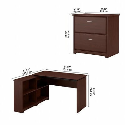 Hot Sale ๐ฏ Sit & Stand Desks Bush Furniture Cabot 36"-42"H 3 Position Sit To Stand Corner Bookshelf Desk With Lateral File Cabinet, Harvest Cherry(CAB056HVC) ๐ 7 Hot Sale ๐ฏ Sit & Stand Desks Bush Furniture Cabot 36"-42"H 3 Position Sit To Stand Corner Bookshelf Desk With Lateral File Cabinet, Harvest Cherry(CAB056HVC) ๐ - Image 5
