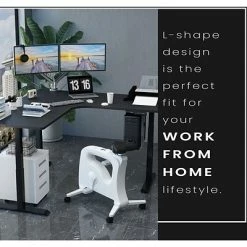 Wholesale 😉 Office Desks Hanover 23"- 48" Sit Or Stand Electric L-Shaped Desk With Triple Motor System, Black, HSD0452-BLK 😀 -Desk Riser Store unnamed file 2786
