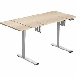 Best Pirce 👍 Office Desks Hanover 29"- 49" Sit Or Stand Electric Sewing Or Work Desk With Adjustable Heights, Natural, HSD0410-NAT ✔️