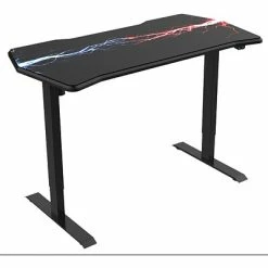 Promo ๐ Office Desks Hanover 28"- 48" Adjustable Sit Or Stand Electric Gaming Desk, Black, HGD0504-BLK ๐