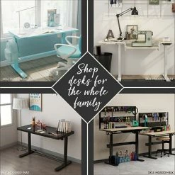 Promo 😉 Office Desks Hanover 28"- 48" Adjustable Sit Or Stand Electric Gaming Desk, Black, HGD0504-BLK 👍 -Desk Riser Store unnamed file 2803