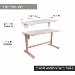 Deals 🧨 Office Desks Hanover 22"- 35" Sit Or Stand Adjustable Electric Desk For Children For School, Crafts, And Writing, Pink, HCR001DSK-PINK ❤️ 16 Deals 🧨 Office Desks Hanover 22"- 35" Sit Or Stand Adjustable Electric Desk For Children For School, Crafts, And Writing, Pink, HCR001DSK-PINK ❤️ -Desk Riser Store unnamed file 2811