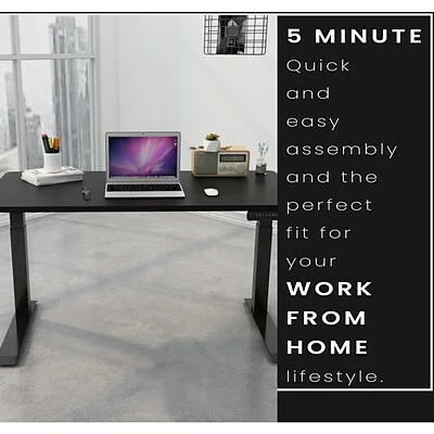 New โจ Office Desks Hanover 24"- 49" Adjustable Sit Or Stand Assembled Electric Desk With Adjustable And Programmable Heights, Black, HSD0421-BLK ๐ 6 New โจ Office Desks Hanover 24"- 49" Adjustable Sit Or Stand Assembled Electric Desk With Adjustable And Programmable Heights, Black, HSD0421-BLK ๐ - Image 4