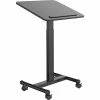 Cheap ✨ Office Desks Hanover 29"- 45" Sit Or Stand Rolling Desk With Adjustable Height And Bag Hook, Black, HSD0408-BLK 🎉