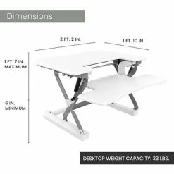 Best deal 💯 Office Desks Hanover 6"- 20" Adjustable Tabletop Sit Or Stand Lift Desk For Offices, Schools, And Writing Stations, White, HSD0401-WHT1 ✨ -Desk Riser Store unnamed file 2875