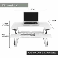 Outlet 🥰 Office Desks Hanover 6"-20" Adjustable Sit Or Stand Tabletop Lift Desk For Offices, Schools, And Writing, White, HSD0402-WHT1 ⭐ -Desk Riser Store unnamed file 2879