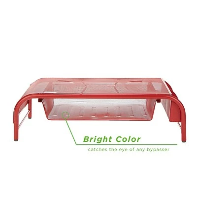 Promo ๐คฉ Monitor Mounts & Stands Mind Reader Metal Mesh Monitor Stand And Desk Organizer With Drawer, Desktop Monitor Stand Organizer, Red (MESHMONSTA-RED) ๐ 7 Promo ๐คฉ Monitor Mounts & Stands Mind Reader Metal Mesh Monitor Stand And Desk Organizer With Drawer, Desktop Monitor Stand Organizer, Red (MESHMONSTA-RED) ๐ - Image 5