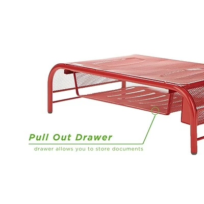 Promo ๐คฉ Monitor Mounts & Stands Mind Reader Metal Mesh Monitor Stand And Desk Organizer With Drawer, Desktop Monitor Stand Organizer, Red (MESHMONSTA-RED) ๐ 8 Promo ๐คฉ Monitor Mounts & Stands Mind Reader Metal Mesh Monitor Stand And Desk Organizer With Drawer, Desktop Monitor Stand Organizer, Red (MESHMONSTA-RED) ๐ - Image 6