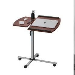 Budget 🛒 Sit & Stand Desks Techni Mobili Rolling Adjustable Laptop Cart, Mahogany (RTA-B003-M615) ⌛ -Desk Riser Store unnamed file 2907