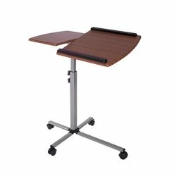 Budget 🛒 Sit & Stand Desks Techni Mobili Rolling Adjustable Laptop Cart, Mahogany (RTA-B003-M615) ⌛ -Desk Riser Store unnamed file 2908
